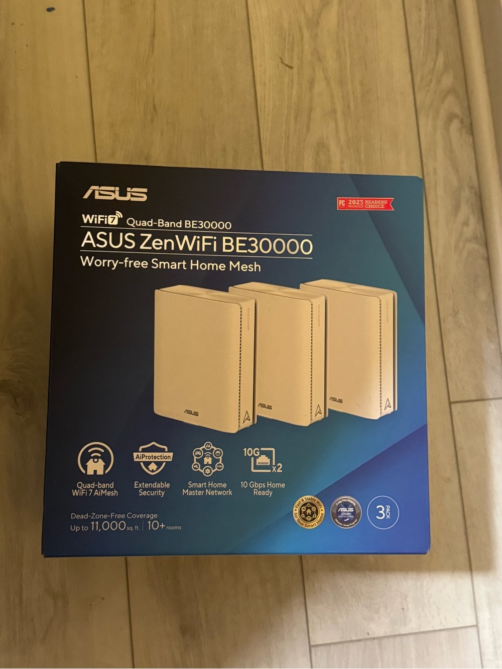 ASUS - ZenWiFi BE30000 WiFi 7 Quad-band Mesh Router (3-Pack) White